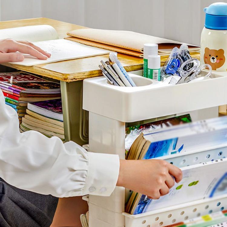 楽天市場】 本棚 デスクサイドラック 斜め棚 ラック デスクサイド