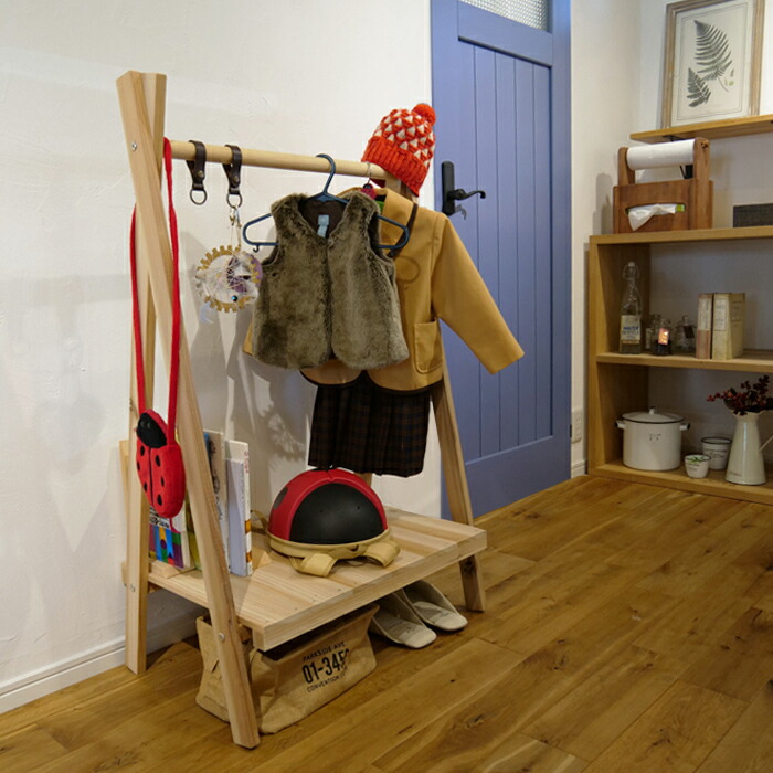 楽天市場】【キッズハンガーラック】子供 ハンガーラック 木製 家具