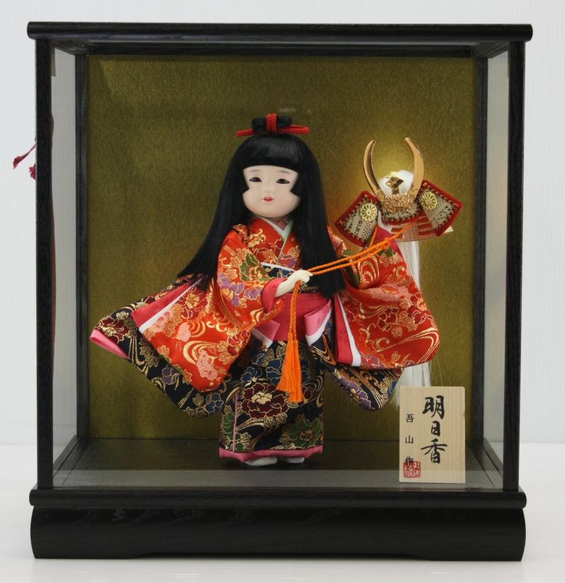 楽天市場】8号明日香八重垣姫木製枠ガラスケース飾り 【雛祭り