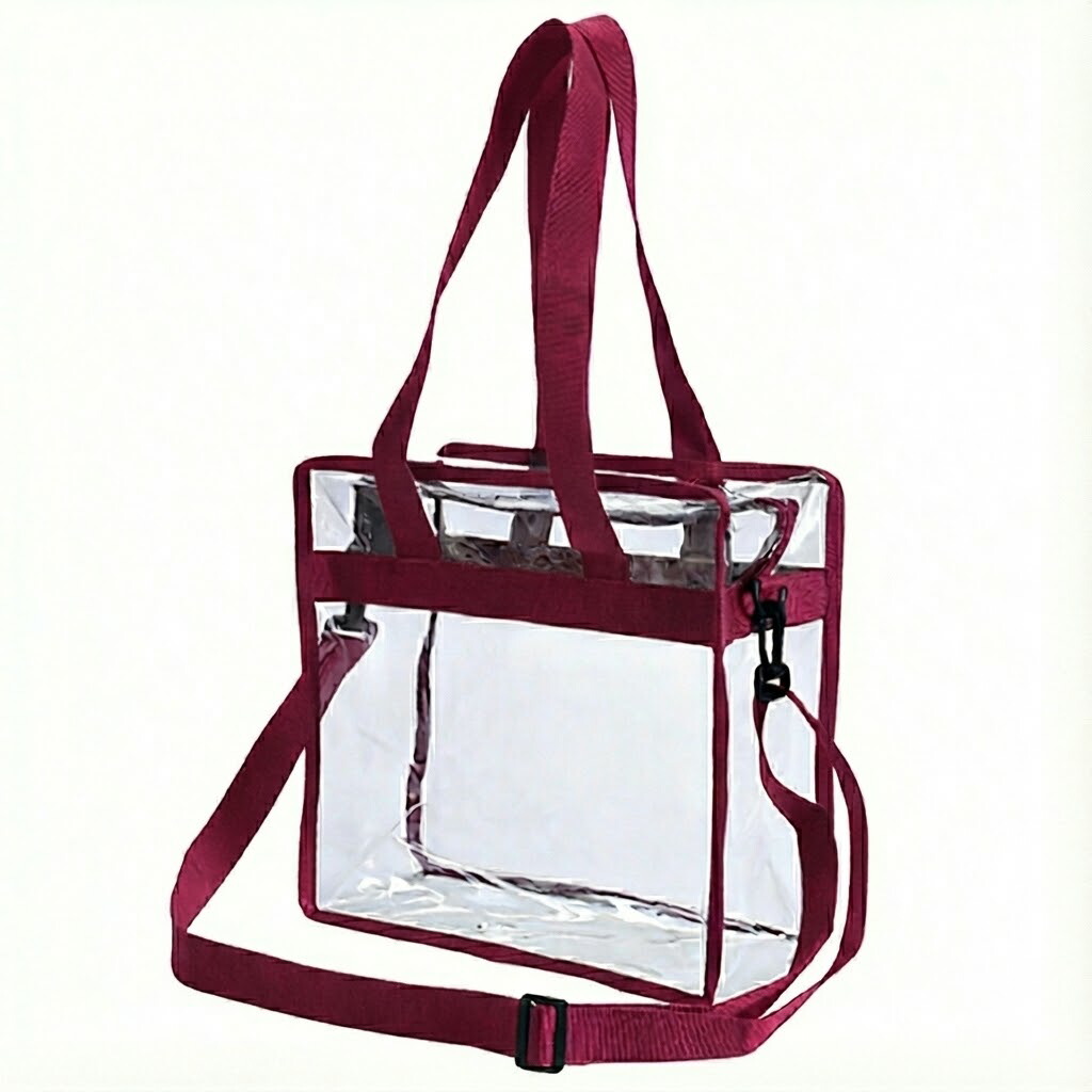 楽天市場】透明バッグ クリアバッグ ショルダー スタジアム ファスナー