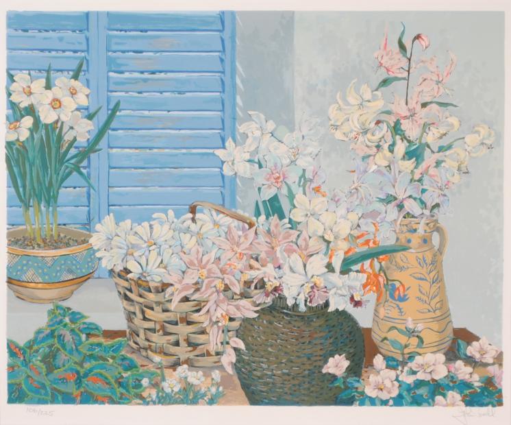 額装絵画 国連創立50周年記念版画 ジョン・ポーウェル 『平和への祈り』