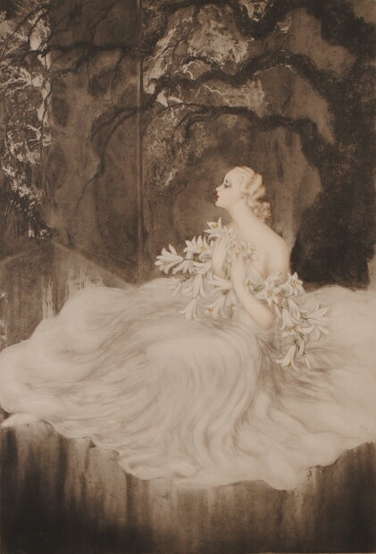 ルイ・イカール限定版・アールデコ/黒い犬、希少な額装用画集より