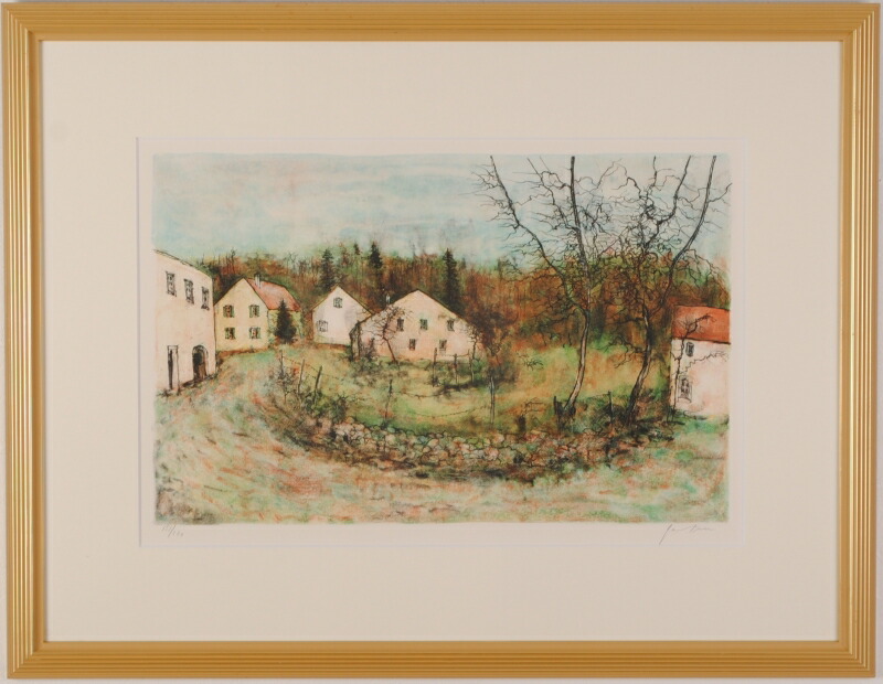 楽天市場】フランス 風景画 絵画 リトグラフ 版画 ベルナール