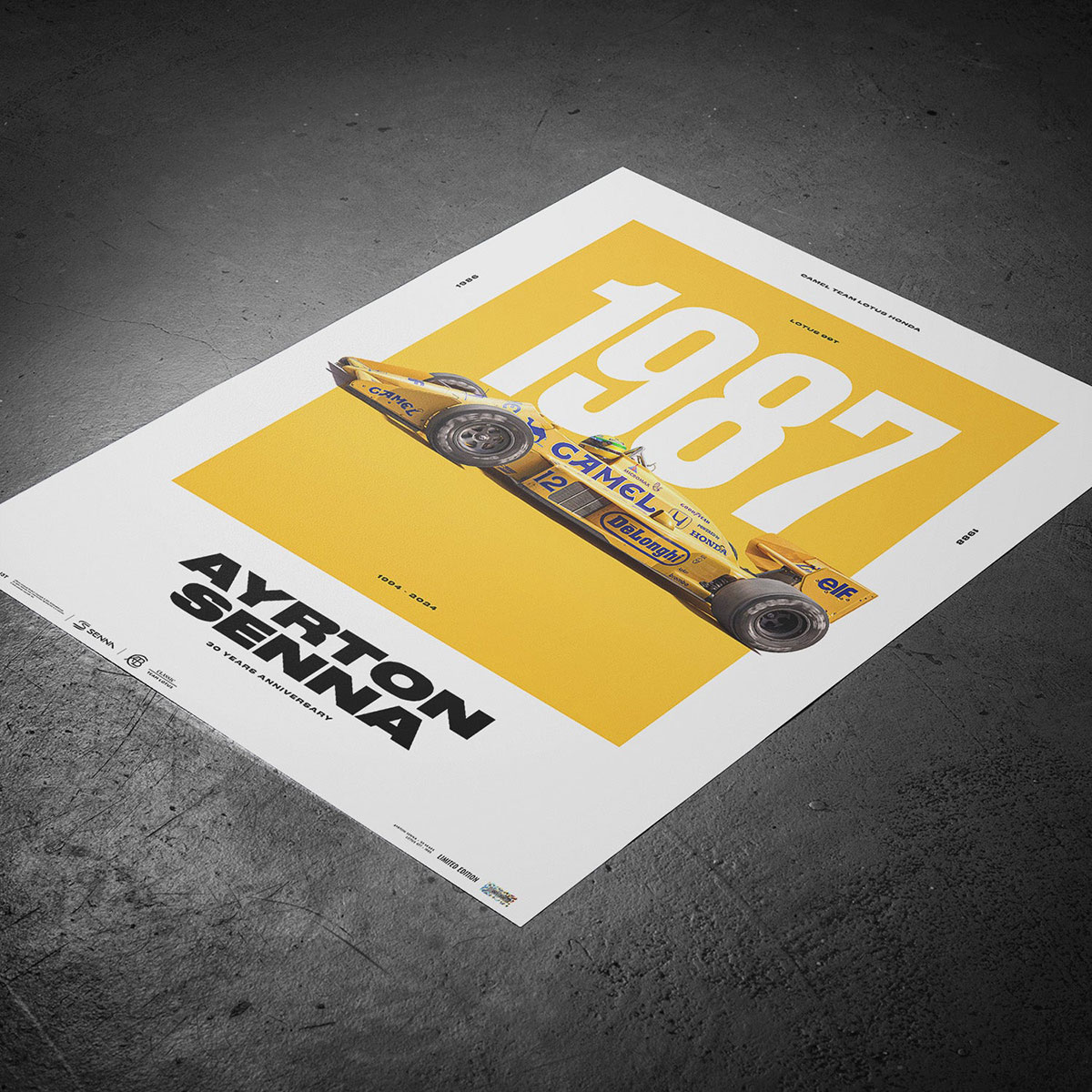 楽天市場】ポスター オートモビリスト アイルトン・セナ ロータス 99T