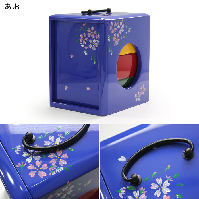 楽天市場】遊山箱（桜柄） 弁当箱 木製 サイズ：外寸/幅12×奥行14×高さ