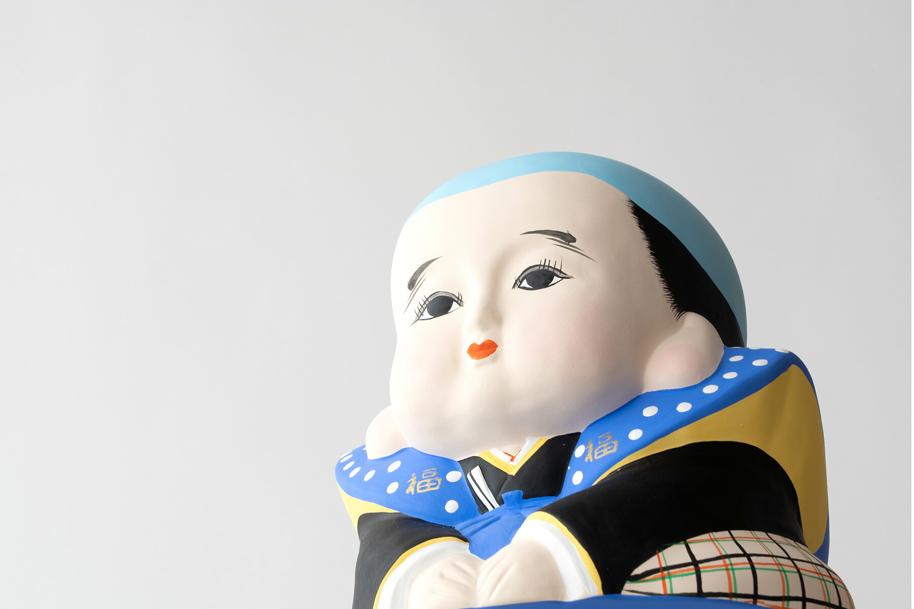 楽天市場】福助 座布団つき 大型 陶器製 レトロ 16センチ 伝統的 縁起