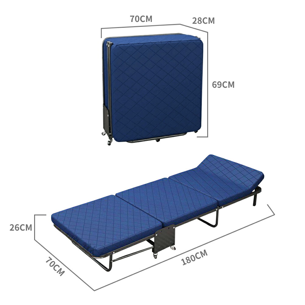 楽天市場】ESLUVE 折りたたみベッド シングル コンパクト 折り畳み