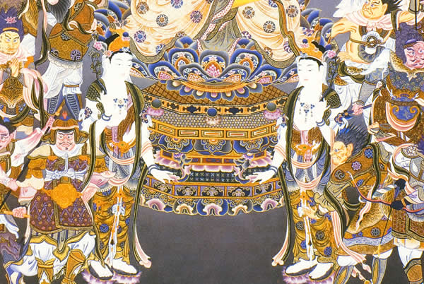 楽天市場】仏画色紙 薬師如来十二神将 : 仏像仏画チベット美術卸の天竺堂