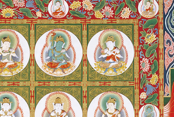 楽天市場】高級肉筆仏画 金剛界曼荼羅 一点もの : 仏像仏画チベット