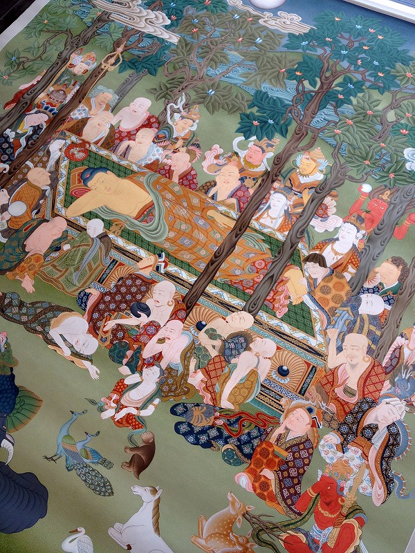 楽天市場】肉筆仏画 釈迦涅槃図 : 仏像仏画チベット美術卸の天竺堂