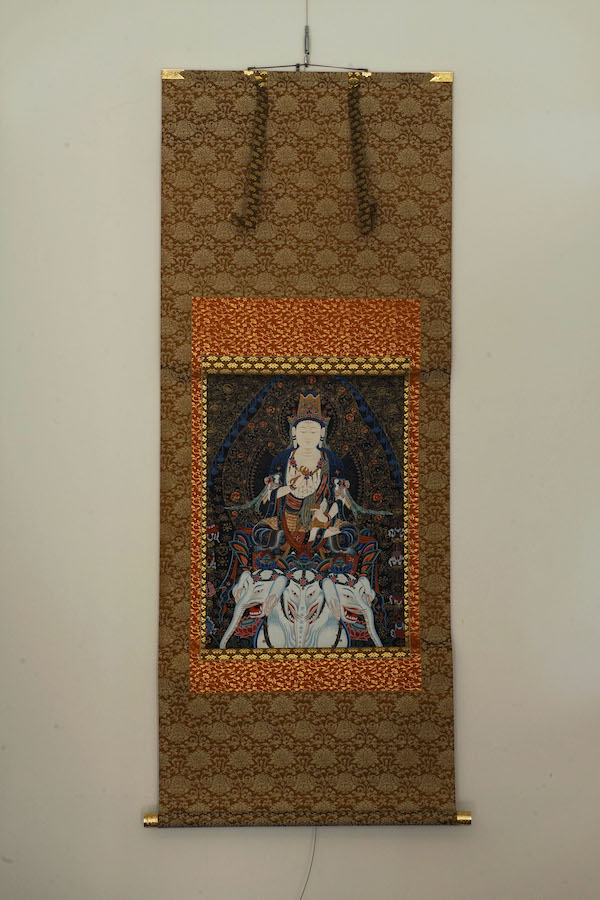 楽天市場】仏画掛け軸 普賢菩薩 肉筆画 一点もの : 仏像仏画チベット