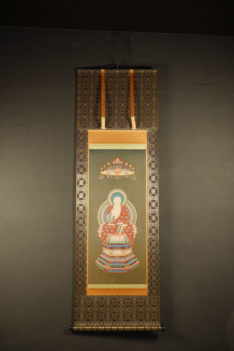 楽天市場】釈迦如来 仏画掛け軸（半切サイズ） : 仏像仏画チベット美術