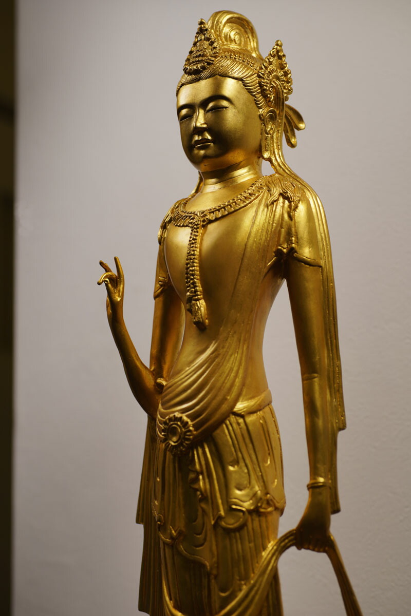 楽天市場】観音菩薩 黄銅金色仕上げ : 仏像仏画チベット美術卸の天竺堂