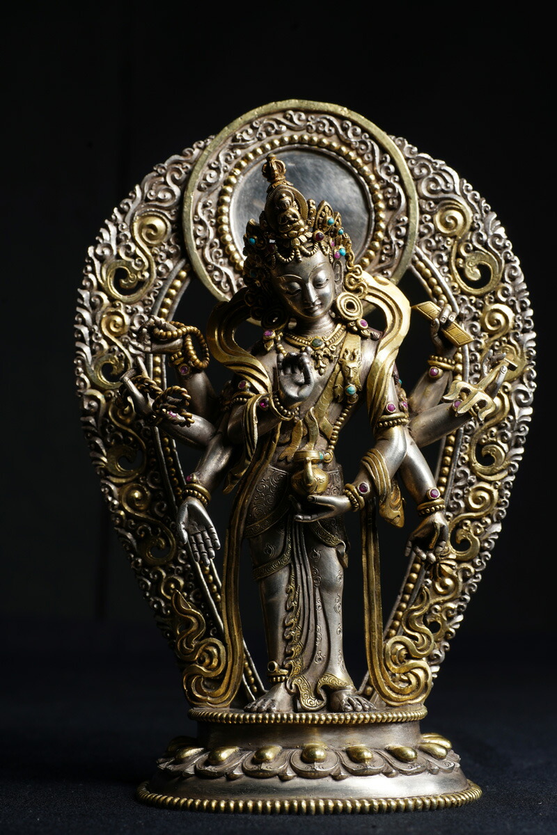 楽天市場】獅子吼観音 銅造彫金仕上げ 一点もの : 仏像仏画チベット