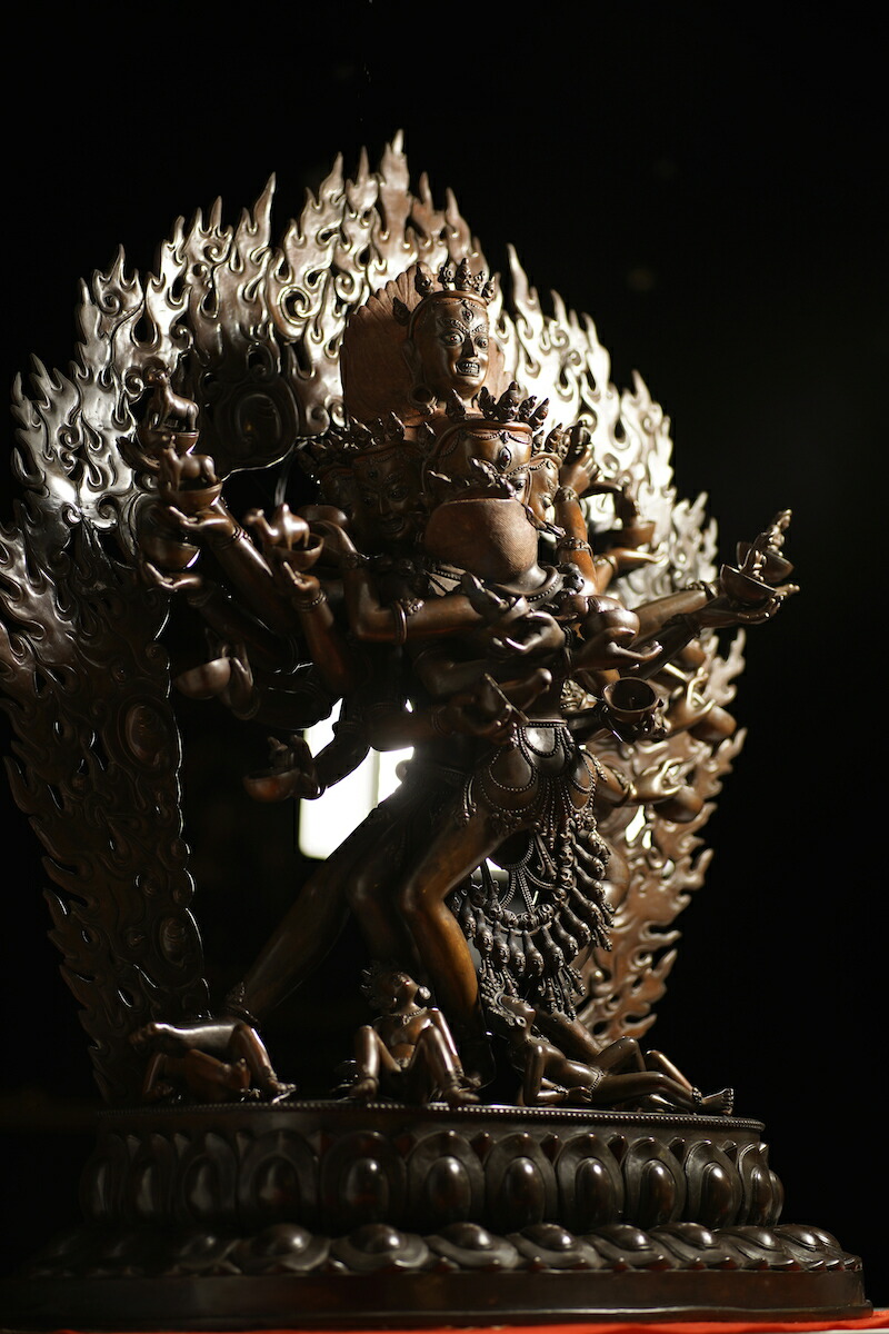 楽天市場】へーヴァジュラ（呼金剛）銅造銀象嵌彫金仕上げ : 仏像仏画