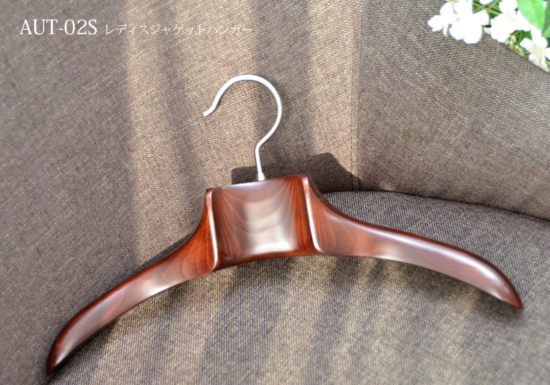 楽天市場】AUT-02S/木製レディスジャケットハンガー/マーズブラウン