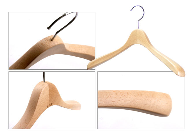 楽天市場】SET-03/木製レディスジャケットハンガー/5本組/ナチュラル