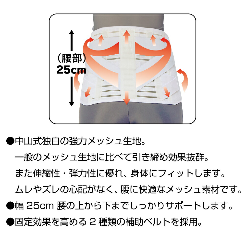 楽天市場】＼医療メーカー・公式／中山式 腰椎医学コルセット ワイド