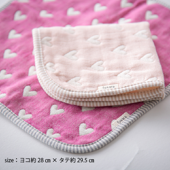 楽天市場】ハンカチ □六重織ガーゼのハンカチ（ハート）赤ちゃんから