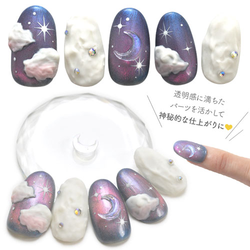 楽天市場】月 moon 5個入 立体 3D ネイルパーツ メタルパーツ ネイル