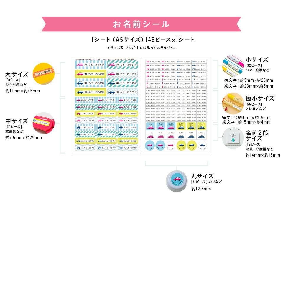 楽天市場】名前シール 3種セット 算数セット アイロンシール ママ応援