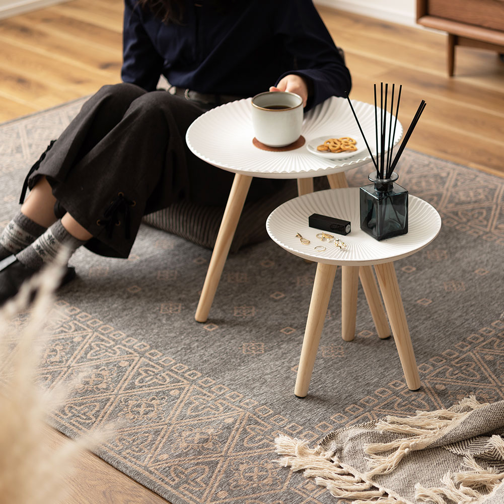 楽天市場】サイドテーブル おしゃれ トレーテーブル Mサイズ 天然木