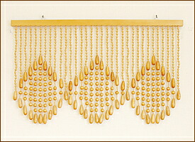 楽天市場】珠のれん 昭和レトロ 手作り 国産 木珠 のれん 木珠のれん