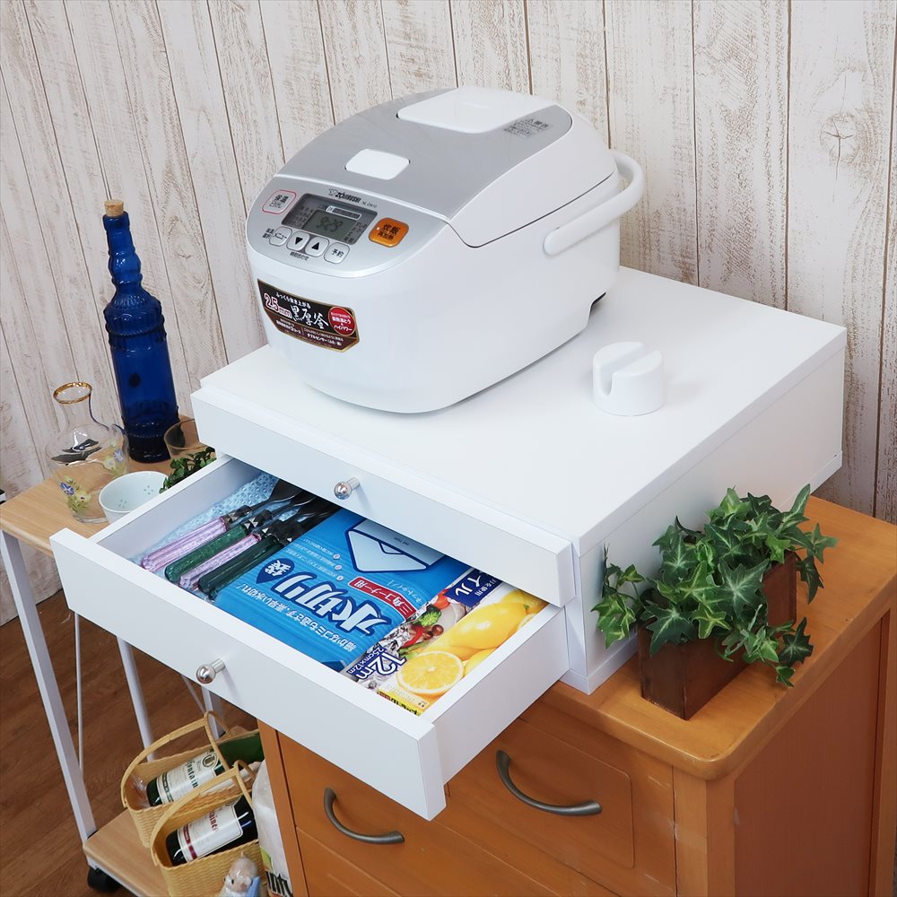 楽天市場】キッチンスライドテーブル 引き出し付き 幅 45 奥行 44