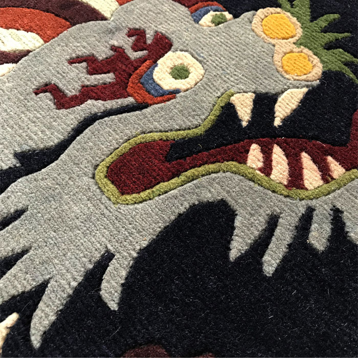 楽天市場】TIBETAN RUG チベタンラグ 絨毯 ドラゴン/Dragon/182×90 : NAVIE