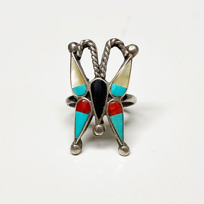 楽天市場】ヴィンテージ インディアンジュエリー ズニ族 インレイ