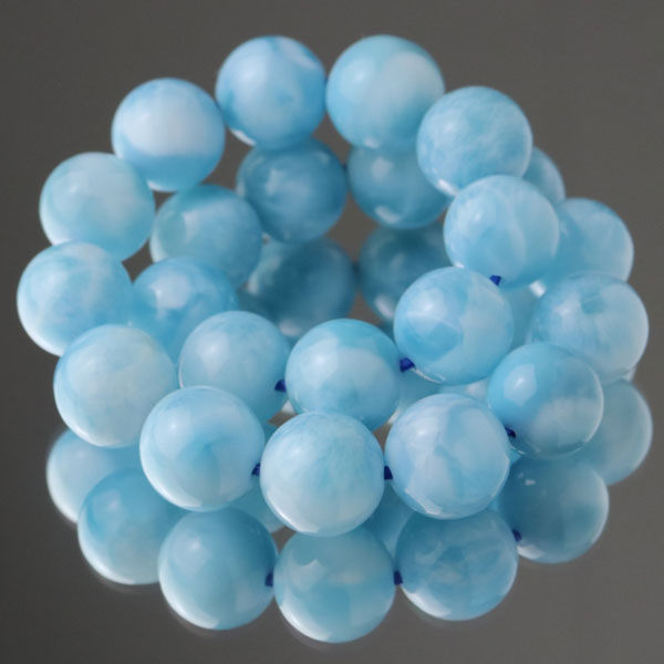 楽天市場】ラリマー ブレスレット 約9mm ストレート【ブルー