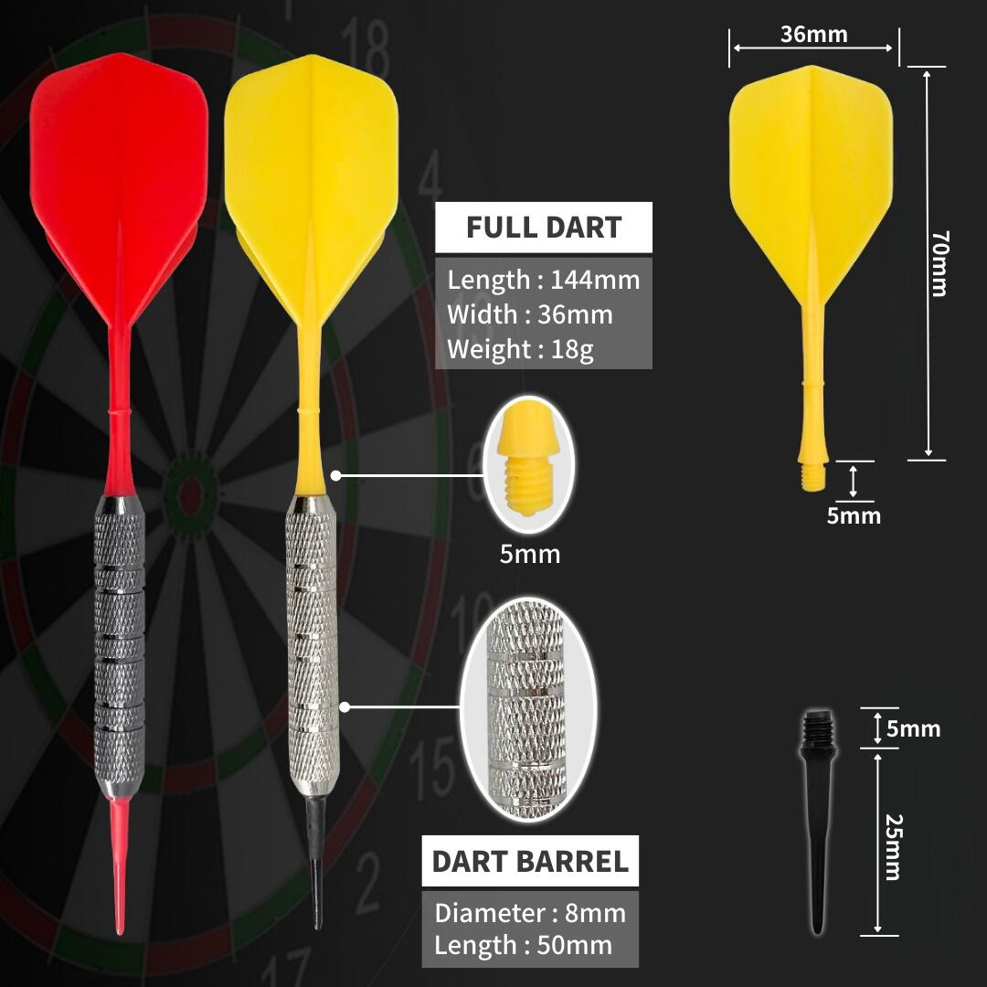 楽天市場】ダーツ セット 初心者 18g 12本 チップ100本 バレル