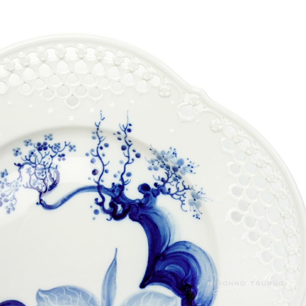 楽天市場】マイセン (Meissen) ブルーオーキッド レースプレート 24cm