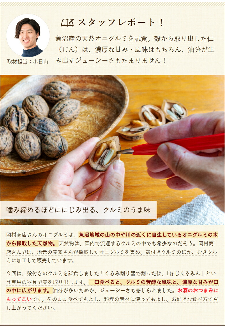 楽天市場】国産 鬼クルミ（殻付）選べる 1kg 〜 10kg 岡村商店 魚沼産