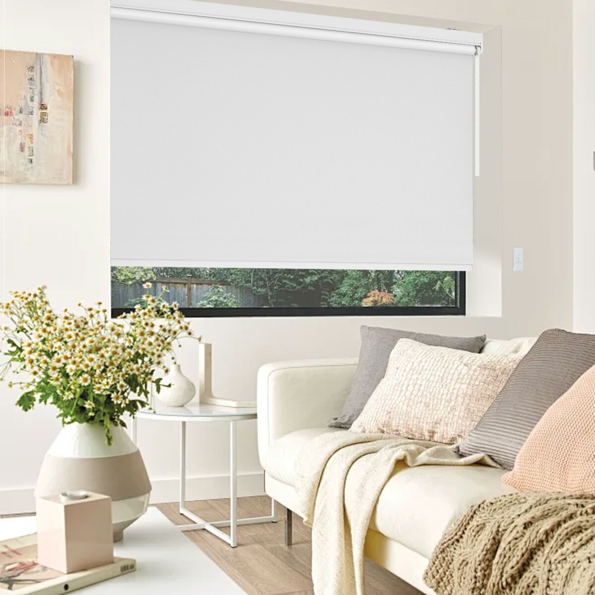 楽天市場】ロールスクリーン つっぱり 1mm単位オーダー 賃貸OK