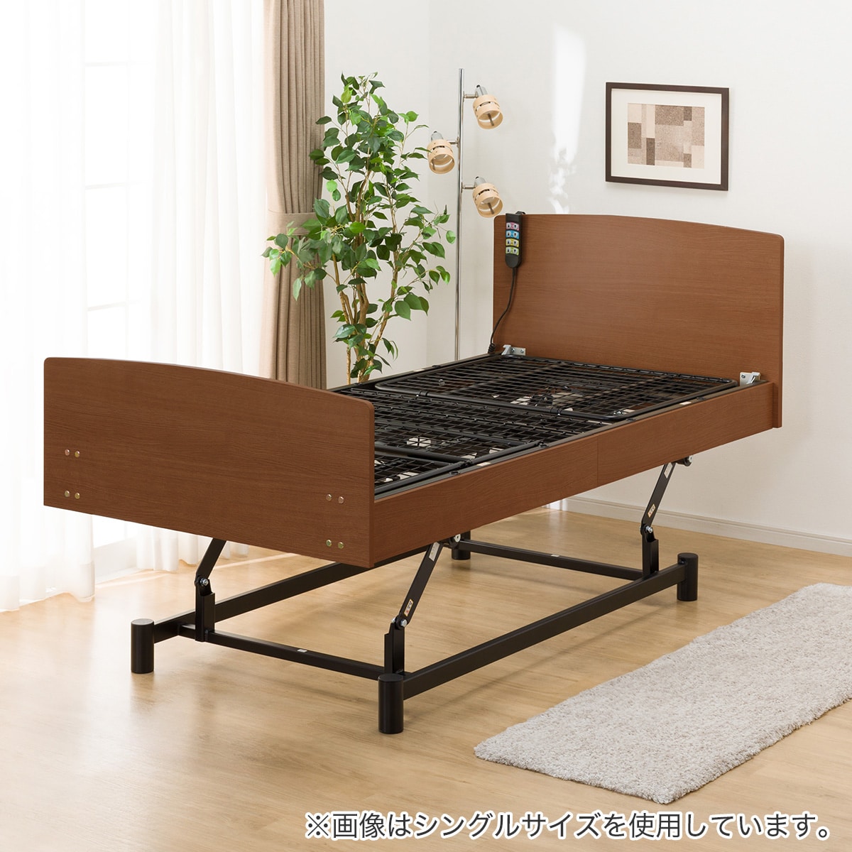 楽天市場】電動セミダブルベッドフレーム(ライズ3 3M-F) ニトリ 【配送