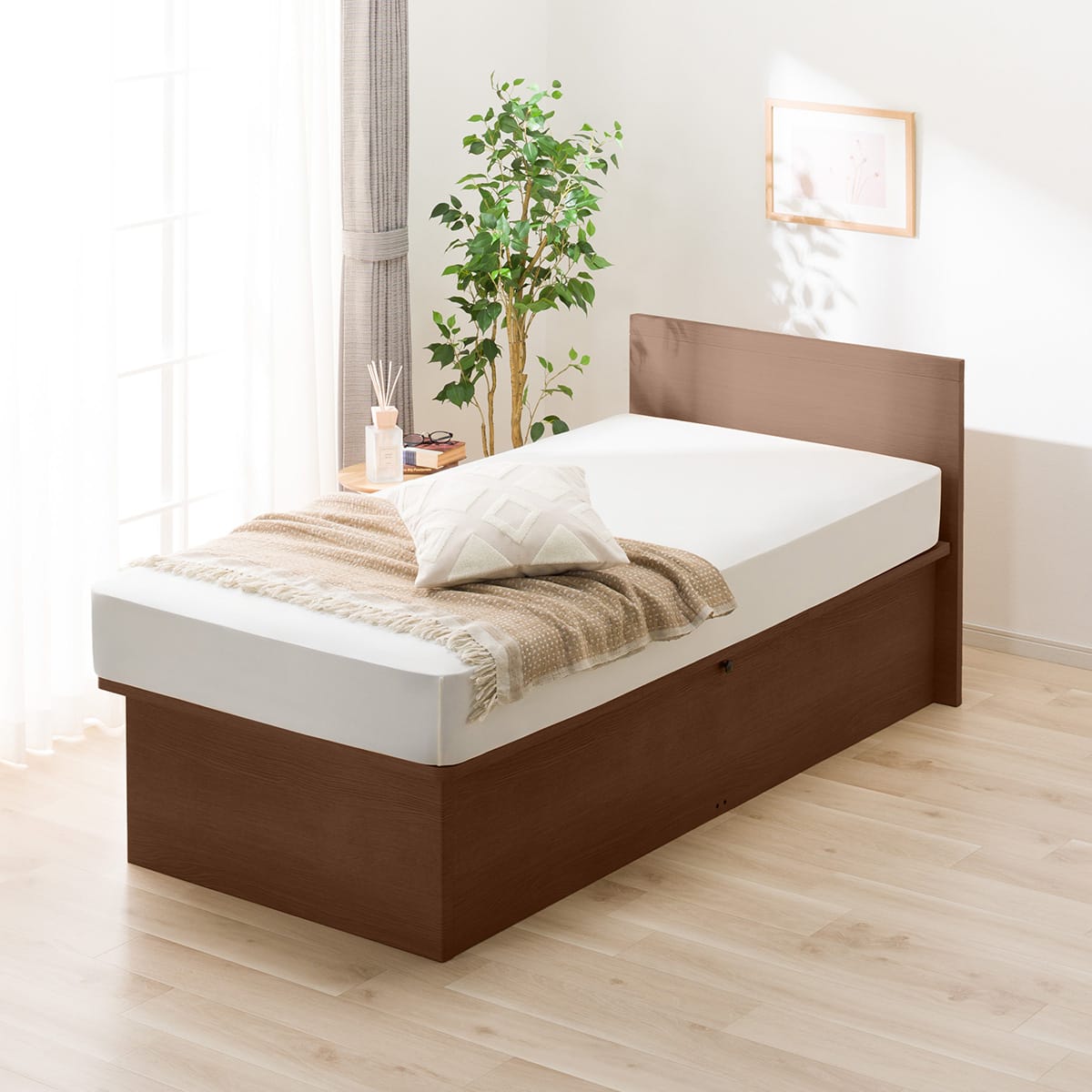 楽天市場】収納付きベッドフレーム(N-ジオ よこ開き)【配送員設置商品