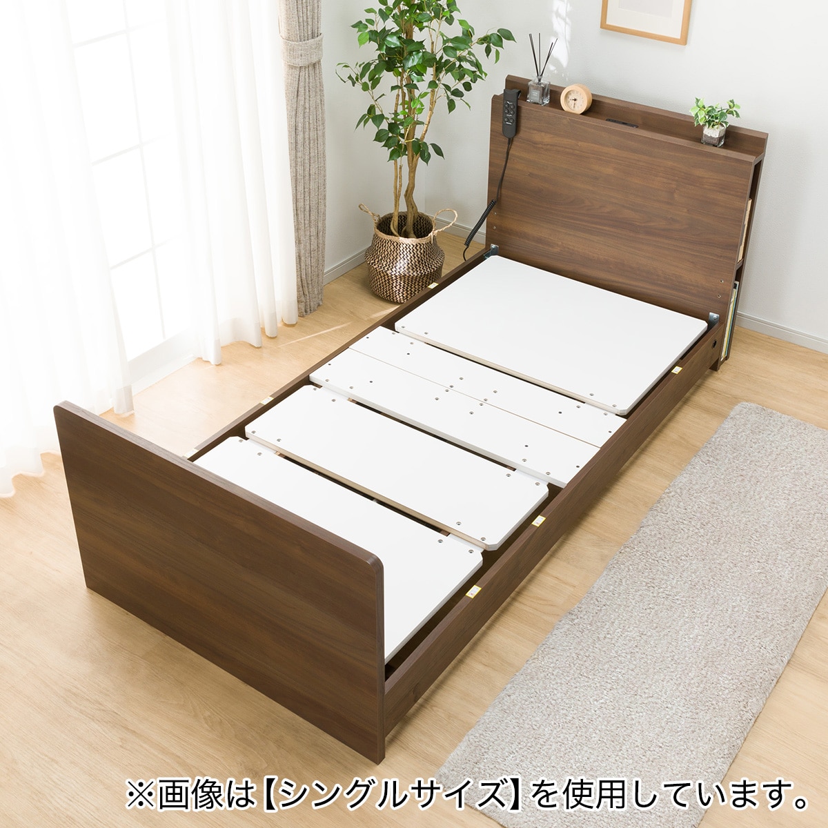 楽天市場】電動セミダブルベッドフレーム＋マットレスセット(NS003 ST