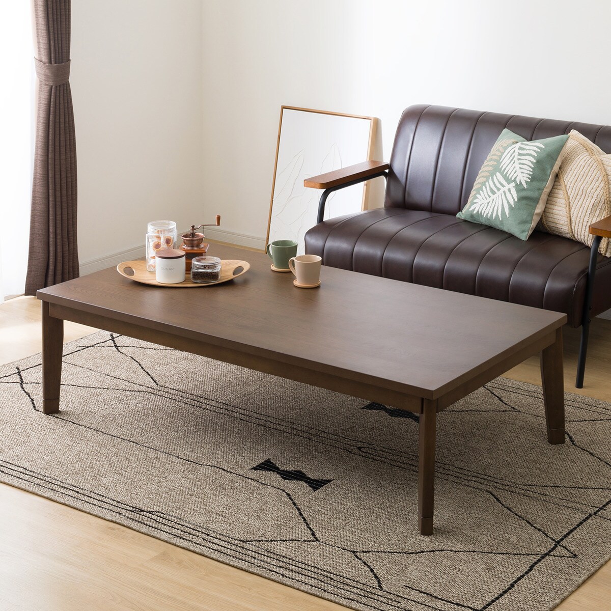 楽天市場】継脚付き長方形リビングこたつ(WW01 150 MBR)【配送員設置