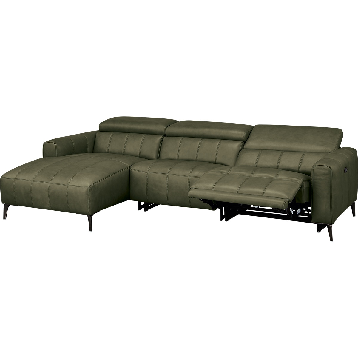 楽天市場】電動リクライニング＋カウチソファ(LS05 革 SK) ニトリ