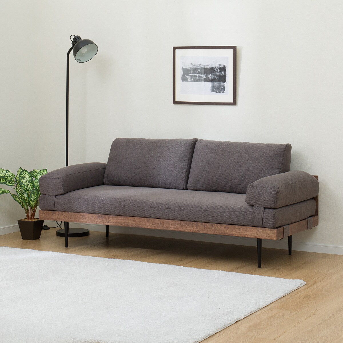 楽天市場】ワイド 2人掛け 布張りソファ(FK03) 2人用 ニトリ 【配送員