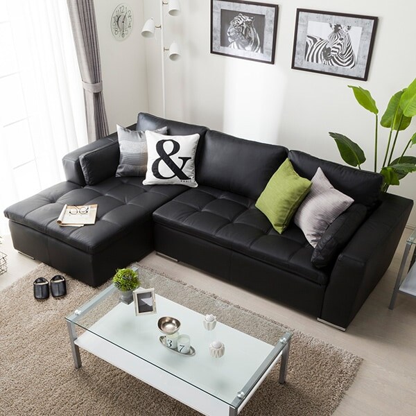 楽天市場】カウチソファ (ダブルライン3RC 革) ニトリ 【配送員設置