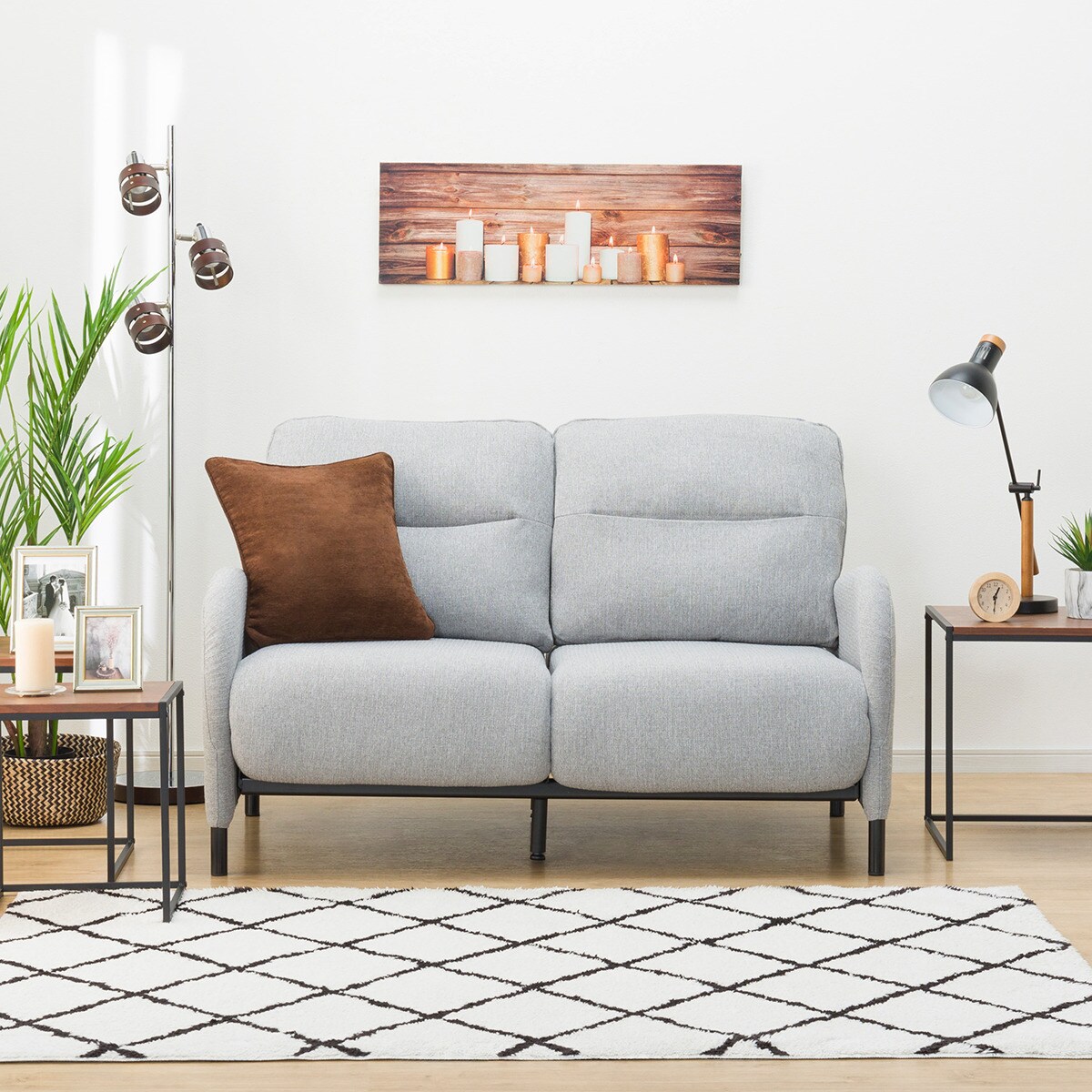 楽天市場】カウチソファにもなるソファベッド (XL01 GY) ニトリ 【配送