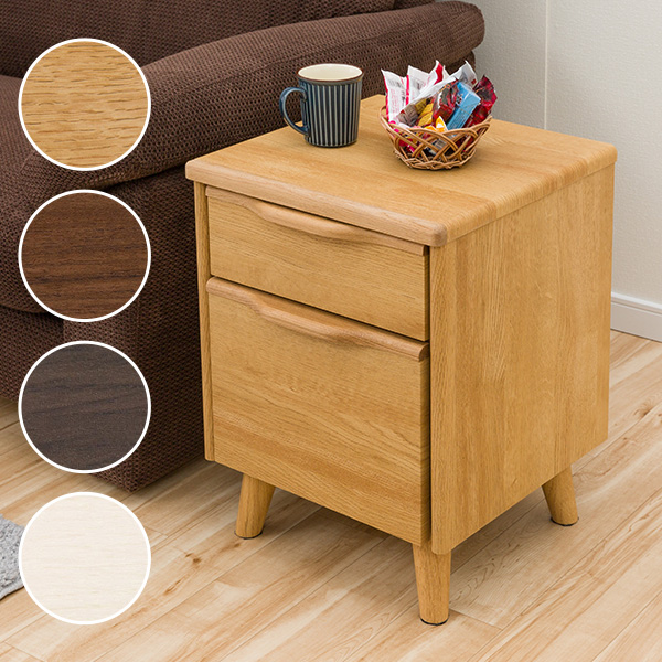 楽天市場】幅38cm サイドテーブル (アスカ 2段) ナイトテーブル