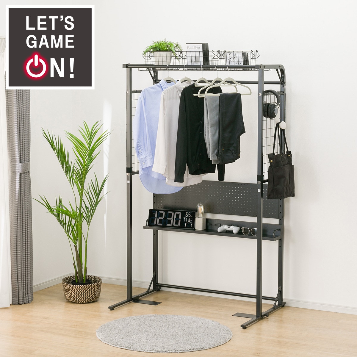 楽天市場】ハンガーラック(GM601 BK) ニトリ 【玄関先迄納品】 : ニトリ