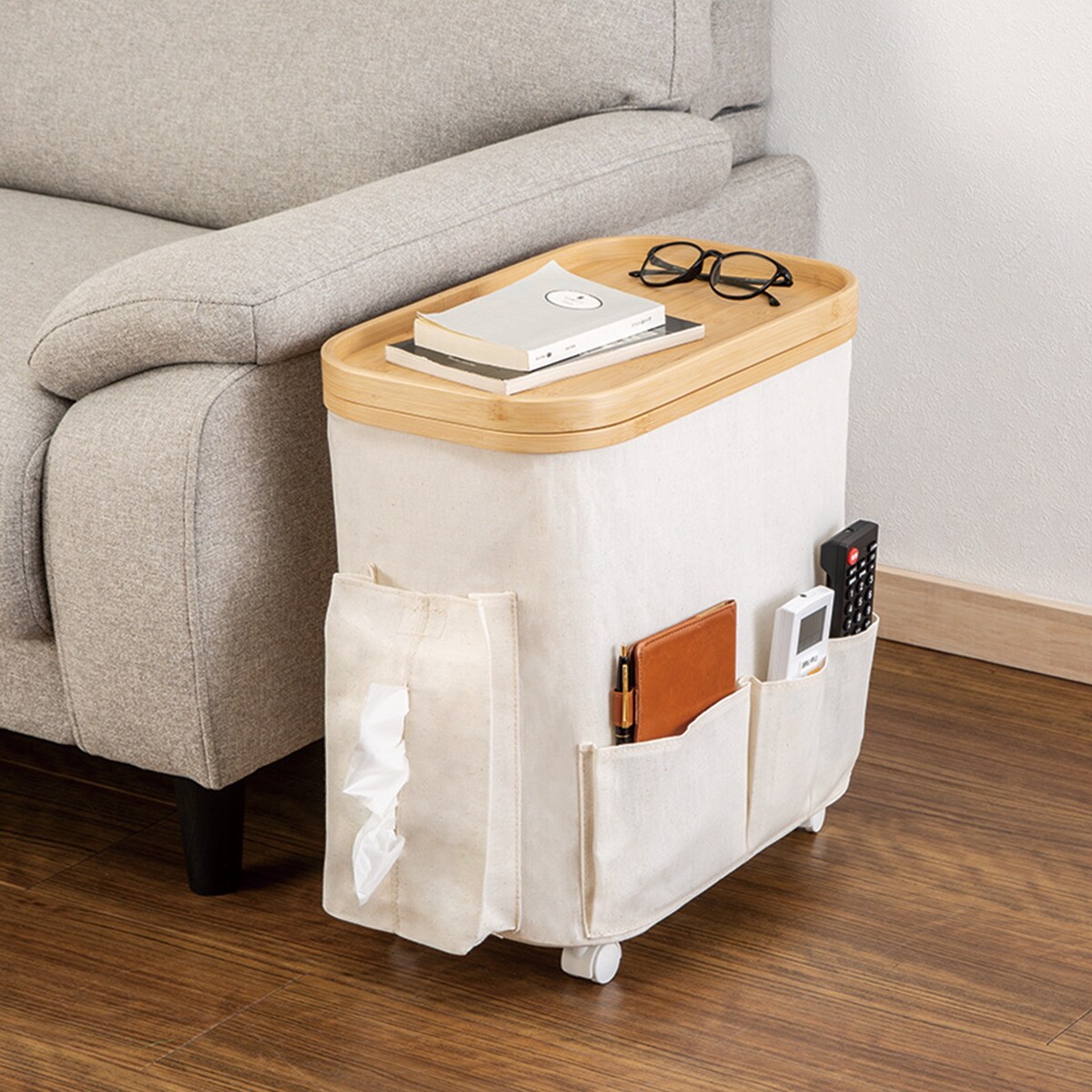 楽天市場】蓋付きキャスターバスケット(ホワイト 4226NB01) ニトリ