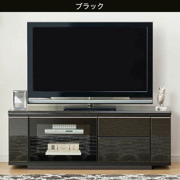 楽天市場】[幅125cm] 光沢のある木目模様が美しいローボード