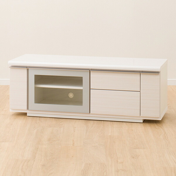 楽天市場】[幅125cm] 光沢のある木目模様が美しいローボード