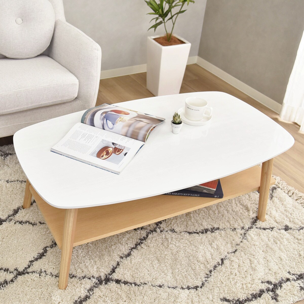 楽天市場】折脚センターテーブル 幅105cm (LS10540 WH) ニトリ