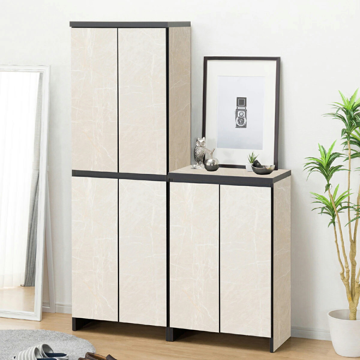 楽天市場】大理石調シューズラック (ロータイプ 幅60cm) ニトリ 【配送